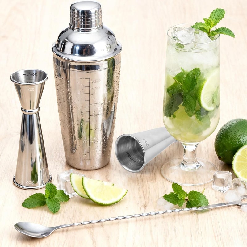 Hoiny 2 Pack Jigger for Bartending, 2 OZ 1 OZ Double Shot Cocktail Measure Jiggers, Stainless Steel Measuring Cup Bartending Supplies (Silver) - Image 5